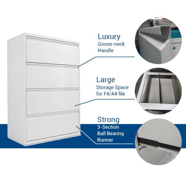 CE 450mm Depth Lateral File Cabinet With Name Holder