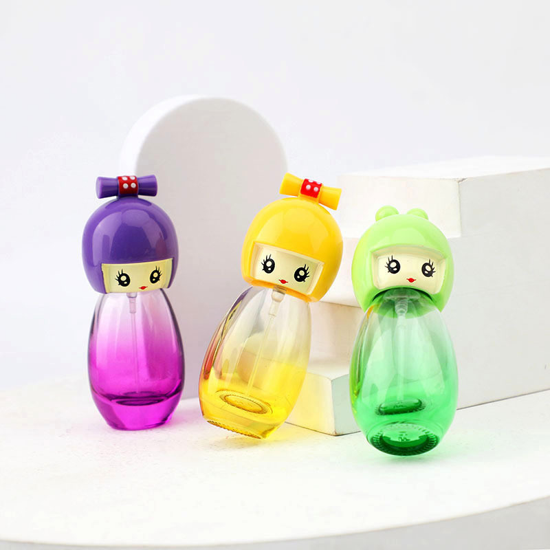 Exquisite Cartoon Gradual Glass perfume Bottle Screw Mouth Glass Bottle Travel Portable Packaged perfume Glass Bottle