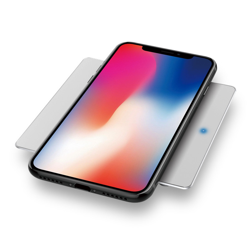 Square Ultra Thin Qi Wireless Charging Pad 10W 7.5W Phone Inductive Charging With USB Output