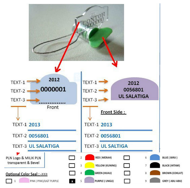 Electric Meter Security Plastic Lead Seal / Kwh meter seal lock / security lock