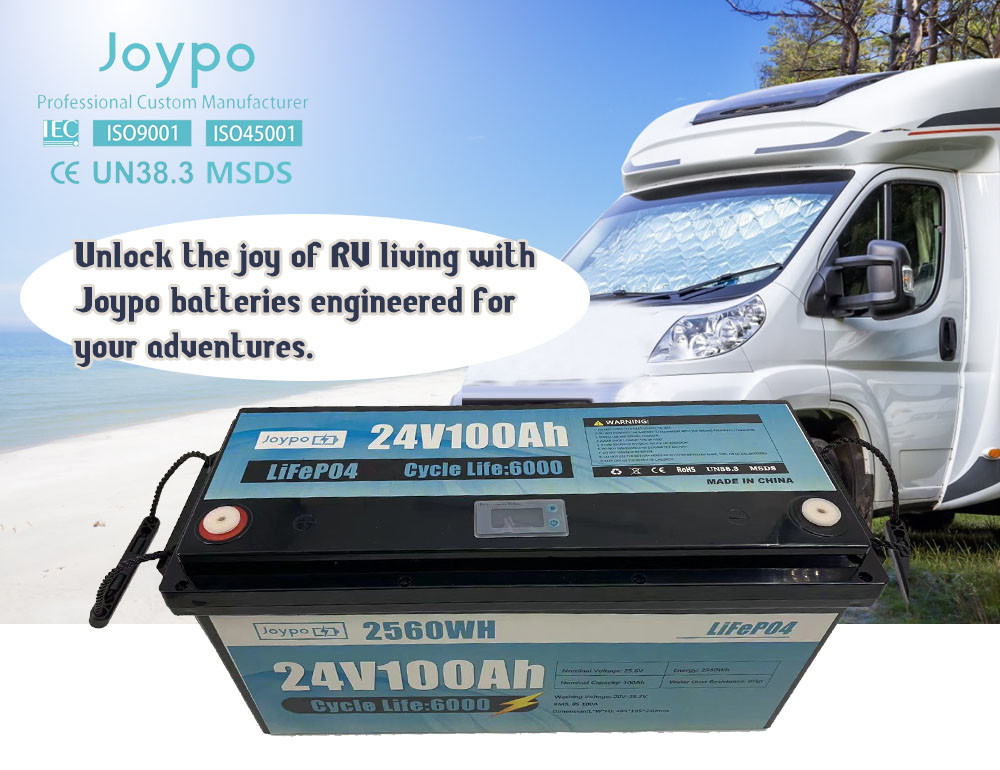 Deep Cycle Motorhome RV Lithium Battery 24V 100Ah 200Ah 300Ah LiFePO4 Battery