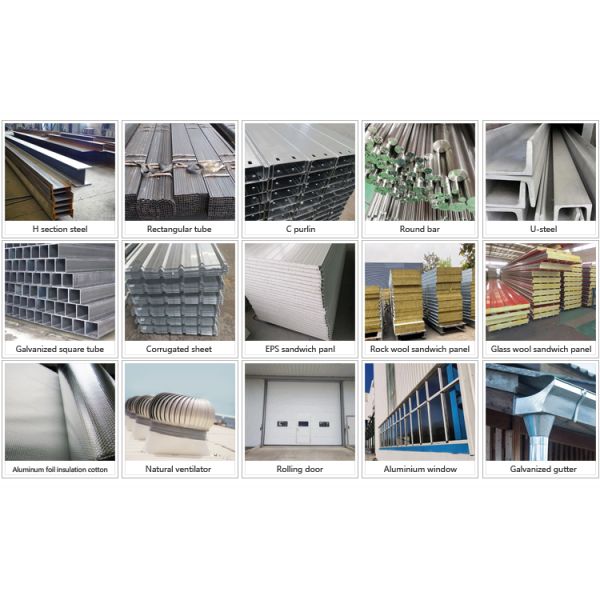 High Strength Metal Structure Warehouse Prefab Industrial Steel Building Wind Resistant
