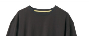 Men Black 160gsm Casual Sport Long Sleeve Knitted Shirt