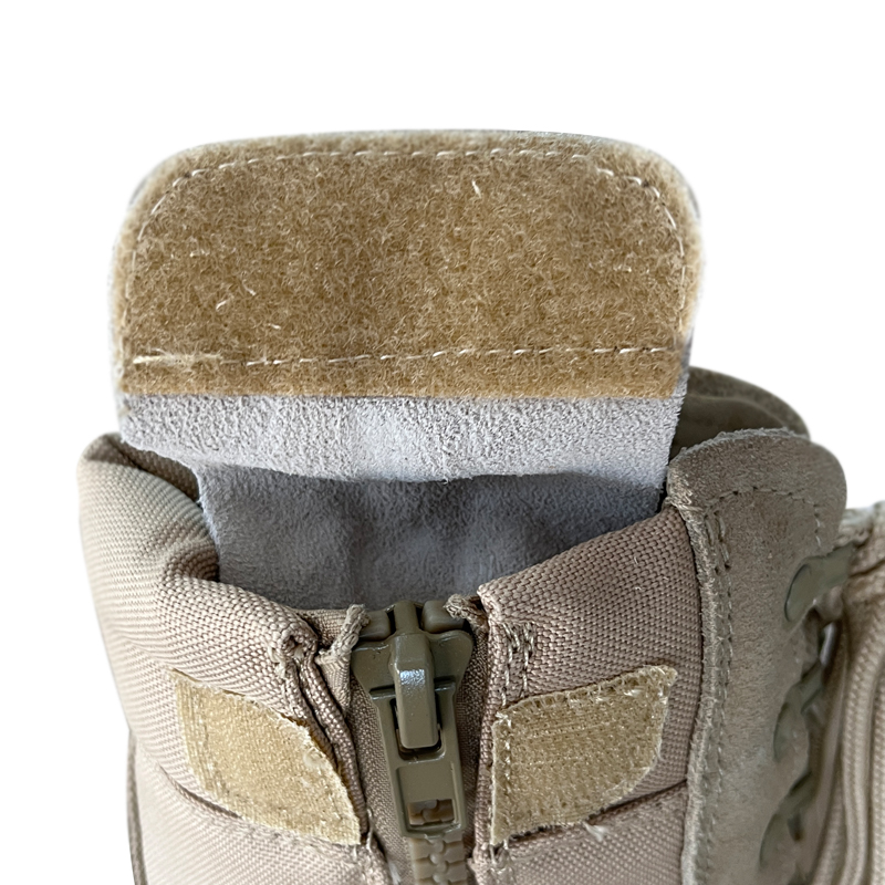 Rough Suede Leather Safety Boots with Hard Toecap and Smashing Rubber Sole Sand Color