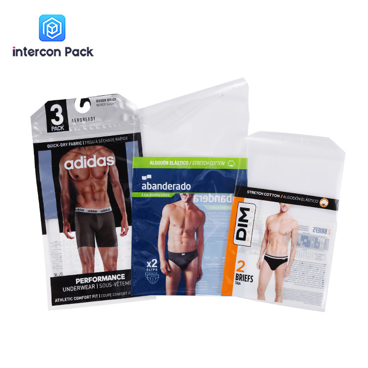 10X6 Inch 3 Sided Seal Bag Thickness 0.06mm Plastic Bags For Underwear