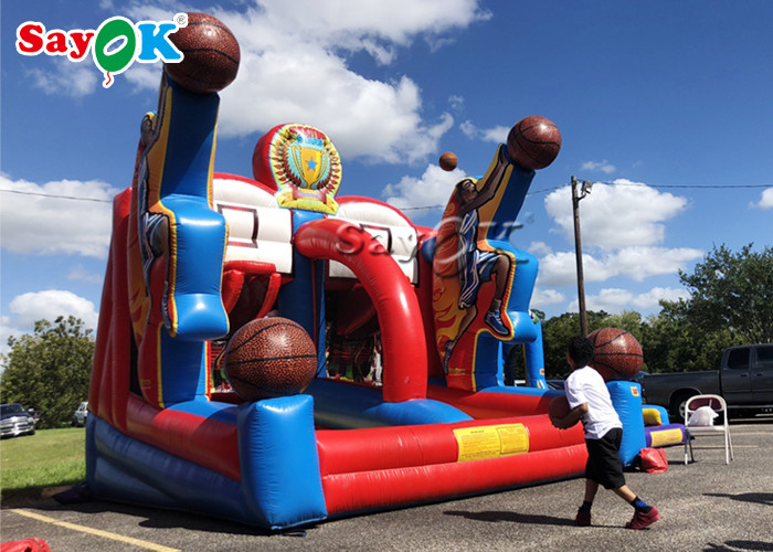 Funny Commercial Basketball Shooting Game Giant Inflatable Basketball Hoops Inflatable Party Games For Adults