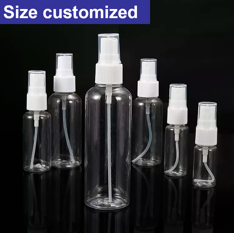 Transparent Empty 100ml Spray Bottles 50ml Pet Perfume Bottle