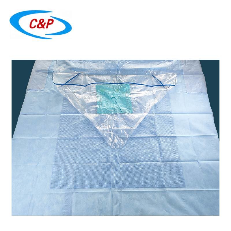 Medical Knee Arthroscopy Drape Disposable Surgical Sheets Blue Waterproof