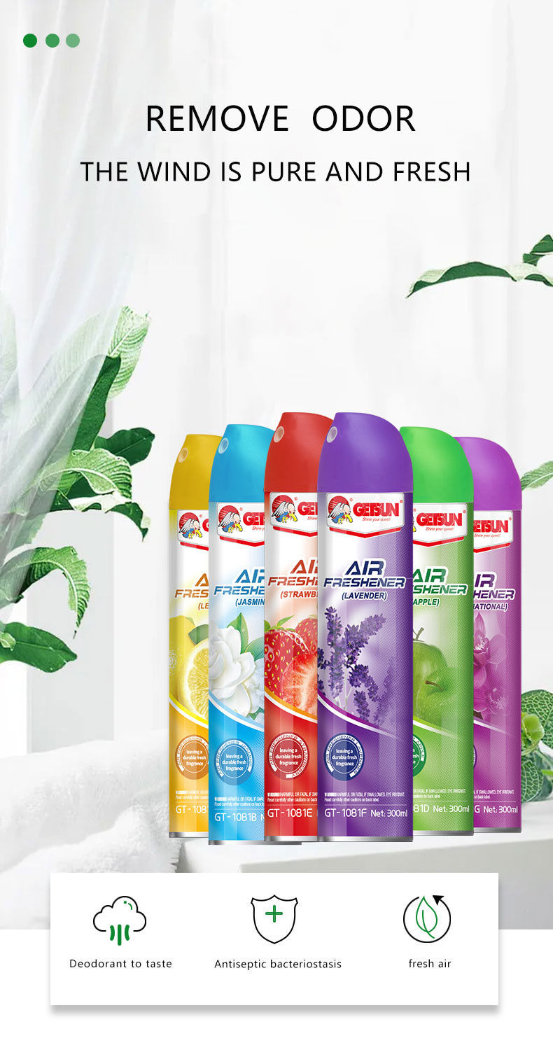 OEM Sterilizing Car Automotive Air Freshener Spray Long Lasting Floral Fragrance