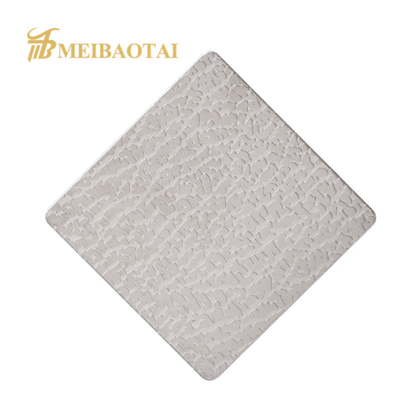 Slit Edge Silver Embossed Stainless Steel Sheet 1219x2438mm