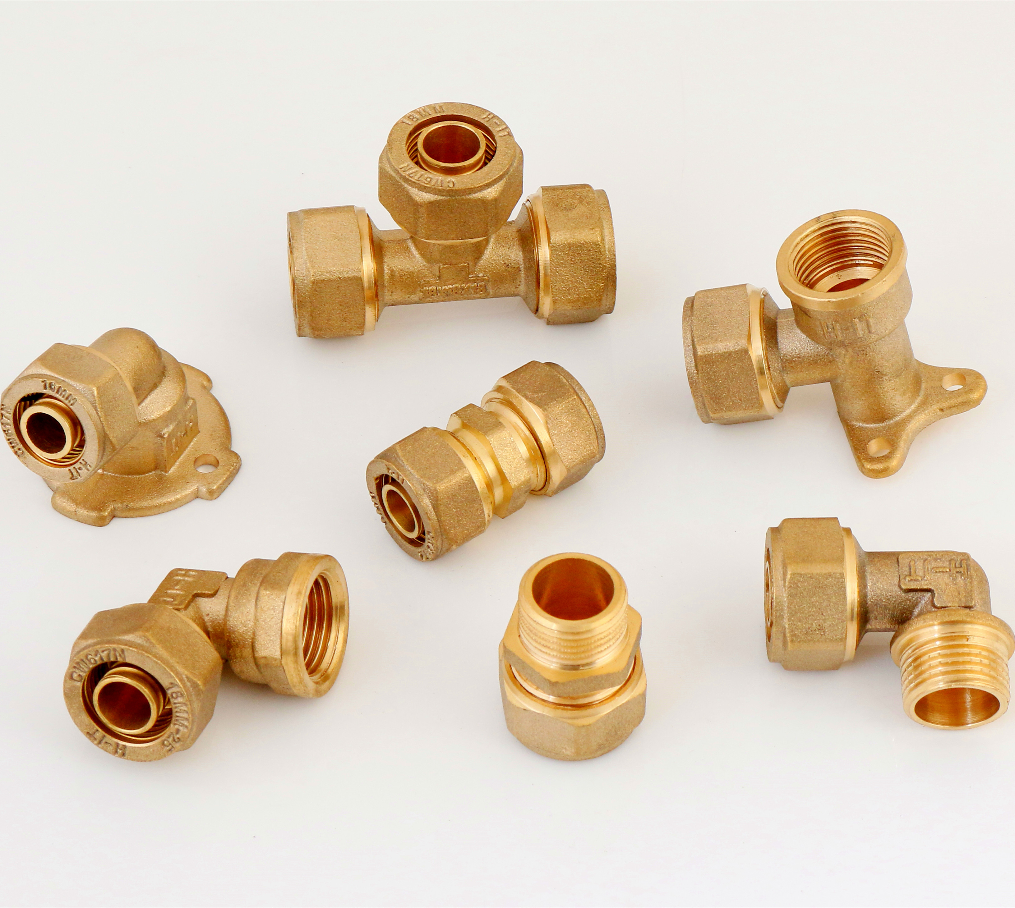 PEX Compression Brass fitting Water Tube Plumbing Materials Elbow Male brass fitting pipe