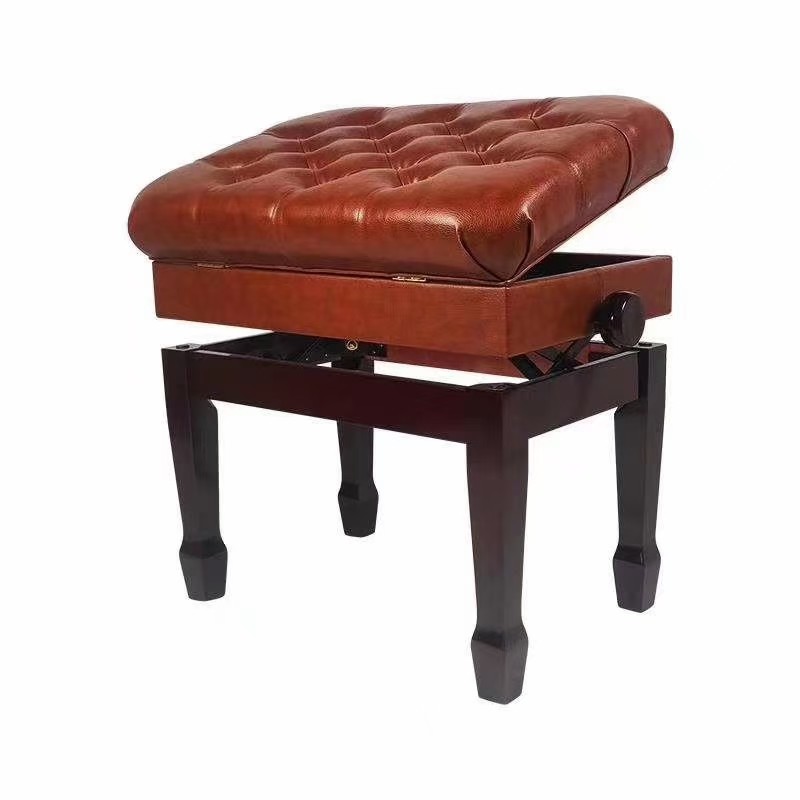Wholesaler price NUX high end leather wooden openable pianoWholesale matching piano chair White Color Adjustable piano