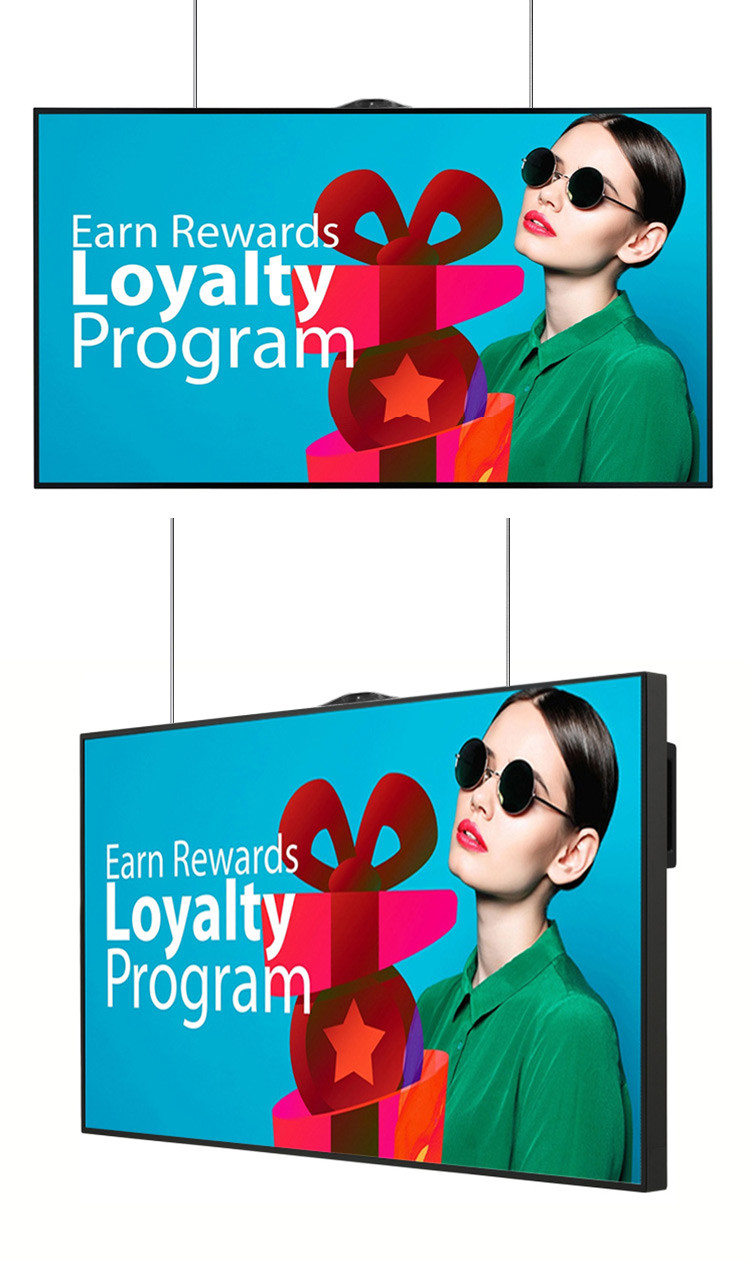 43 Inch Shop Window Screen 2500 nits LCD Window Display In Retail Store