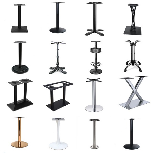 Customized Black Wrought Iron X Shaped Desk Metal Cast Iron Bench Dining Coffee Table Legs