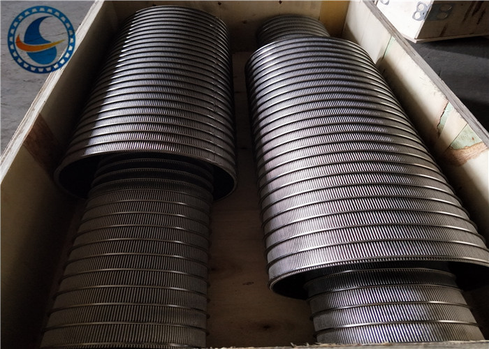 Fully Welded Rotary Drum Screen / Wedge Wire Screen Cylinders ISO Approval