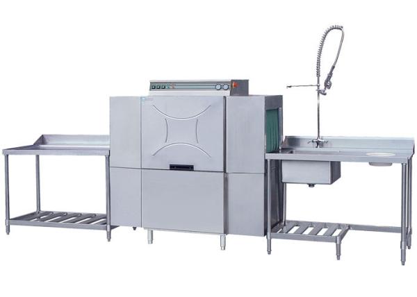 180 Basket / H Commercial Kitchen Dishwasher 3 Phase Commercial Conveyor