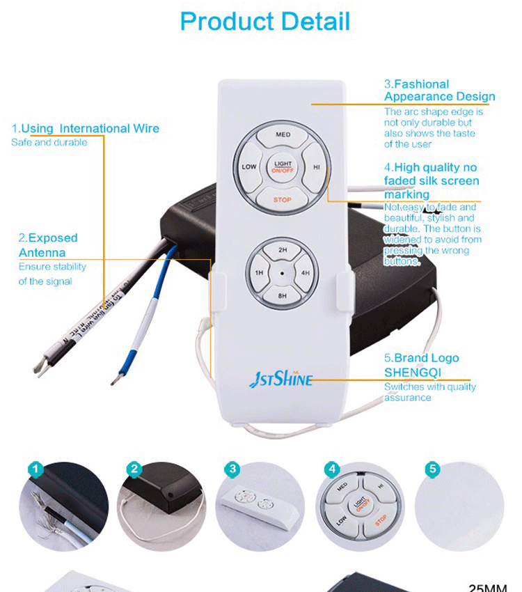 Upgrade Your Home with 1stshine Ceiling Fan 110V 120V 220V 240V DC Motor and 6 Speeds