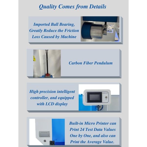 Pendulum Plastic Izod Impact charpy Testing Machine For Ceramic