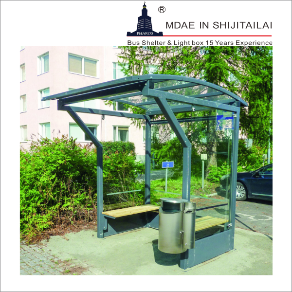3560*1600*2380mm 20AH 150W Bus Stop Shelter
