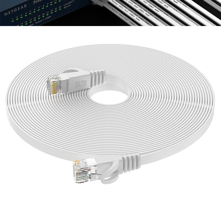 1m 5m 10m UTP FTP Shield Cat5 Cat5e Cat6 Ca6a Cat7 RJ45 Flat Ethernet Patch Network Lan Cable for Router