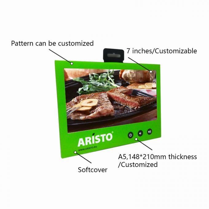 battery powered LCD video player,7 inch video shelf talker display with video play loop function