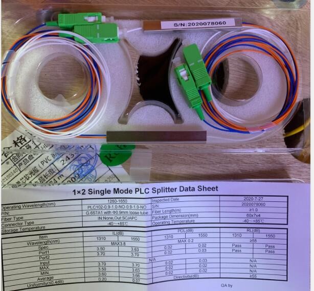 900um Steel Tube Type 1X64 Plc Optical Cable Splitter