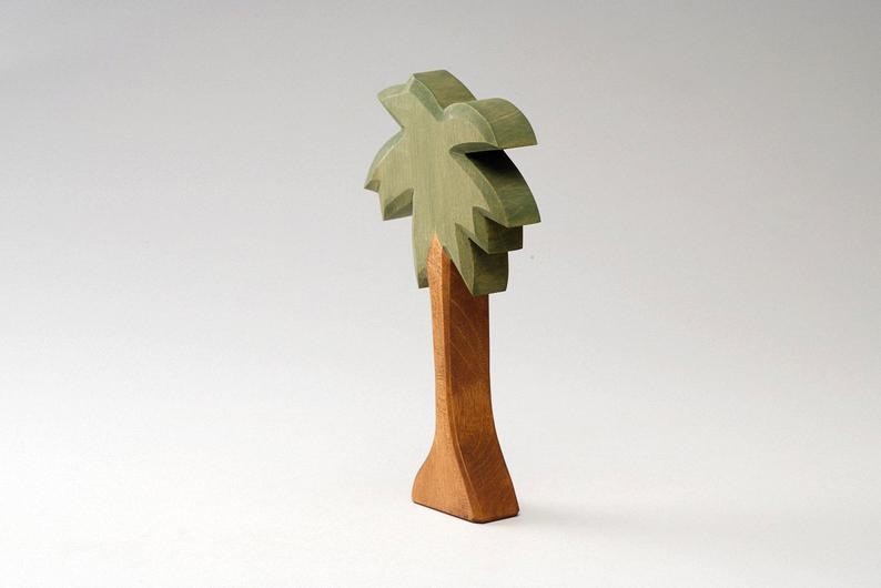 OEM ODM Handmade Wooden Animals Small Wooden Tree Palm Wedding Decorations
