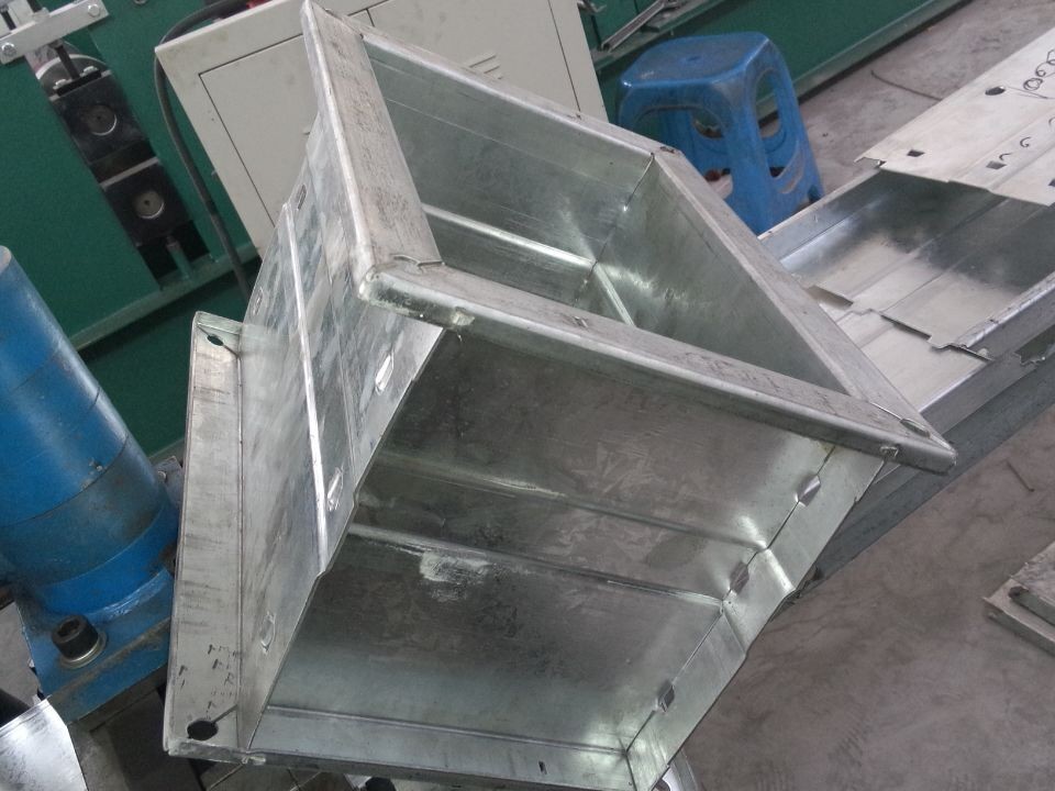 Galvanized Steel Curtain Fire Damper Frame Flange Roll Forming Machine Production Line Speed 6-10m/min
