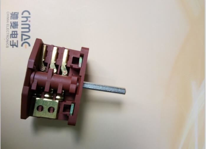 CE TUVE Oven Rotary Switch 5 Position Black Plastic Spindle 10A Knob Operation