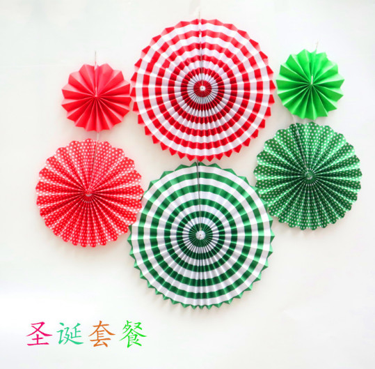Custom silver folding fan festival festive supplies paper fan Birthday party wedding decorations home decor 6pcs/set