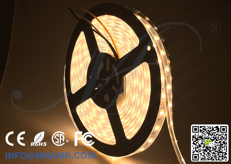 15watts IP67 Outdoor LED Strip Light Low Voltage 12V 24VDC Warm White and Cold White Mix Colors