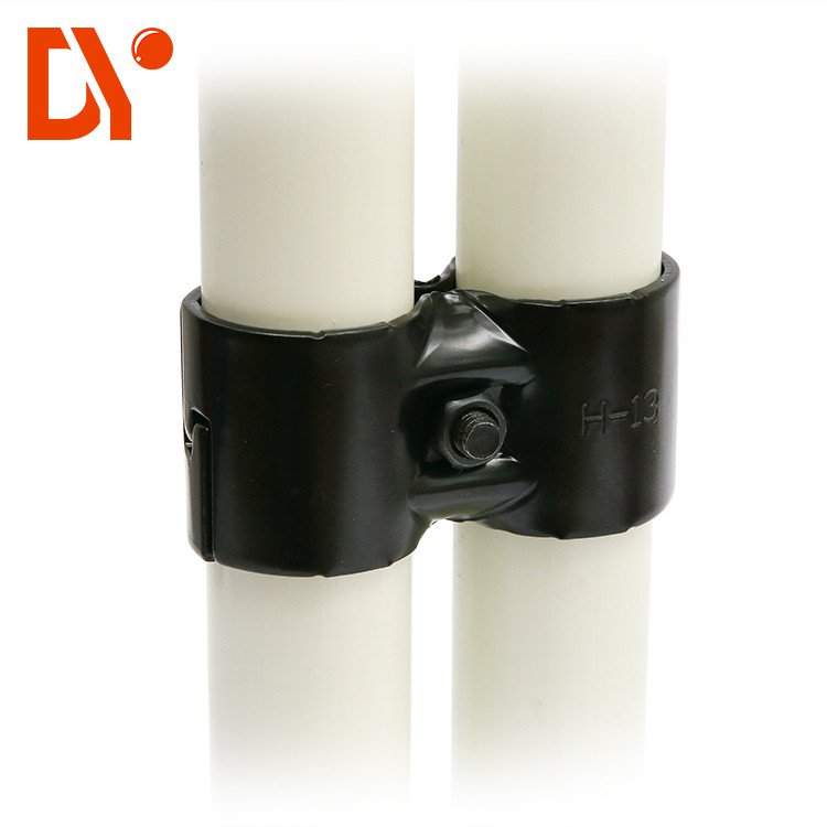 Anti Corrossion Lean Tube Connector Iron Metal Black Color Four Phase Style