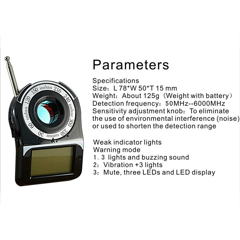 Cc309 anti eavesdropping anti camera signal detector GSM mobile phone wireless electromagnetic wave signal detection