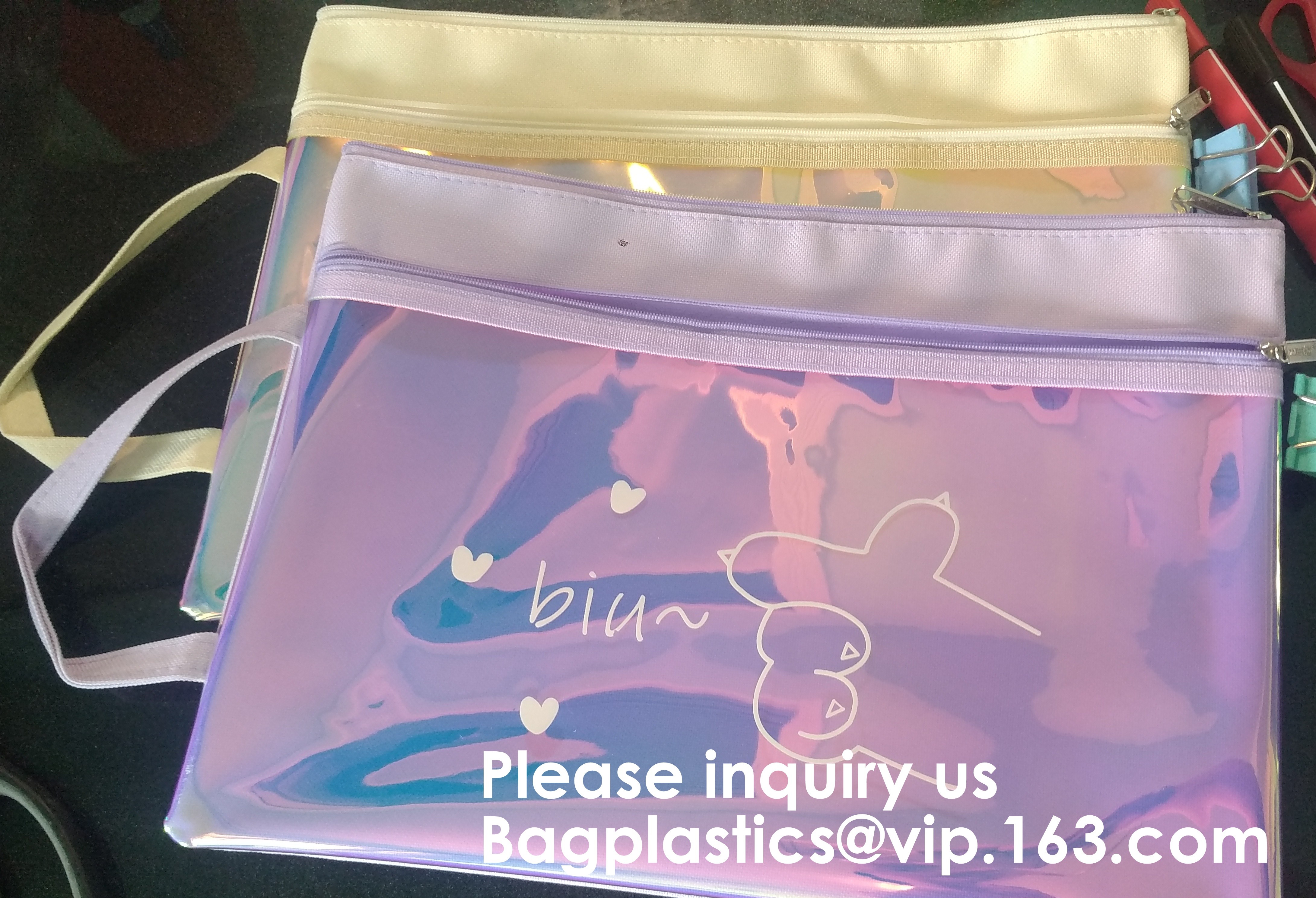 Resealable Clear Reclosable Stand Up Pouches Plastic Seal Zip Lock Bags Poly Bag,gridding document zip bag with metal ho
