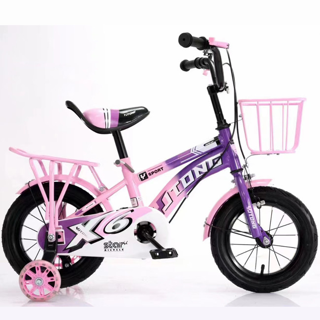 Non Foldable Leather Seat Lightweight Kids Bike For Girl High Durability