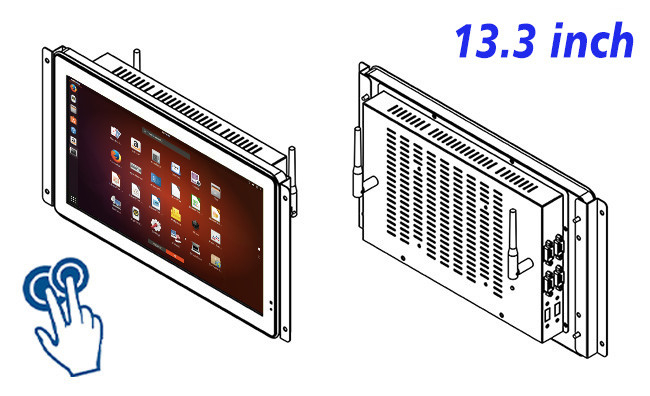 13.3-Inch Linux Embedded Touch Interface for Factory Monitoring, Energy Management, Public Transportation, and Digital Advertising