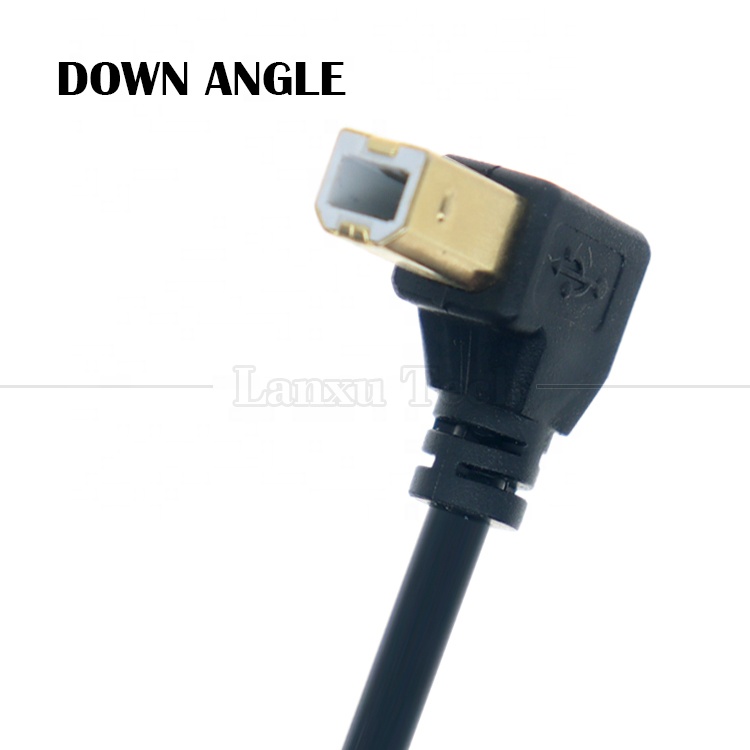 Right Left Up Down Angle 90 Degree Angle USB A to USB B Cable for Printer Scanner