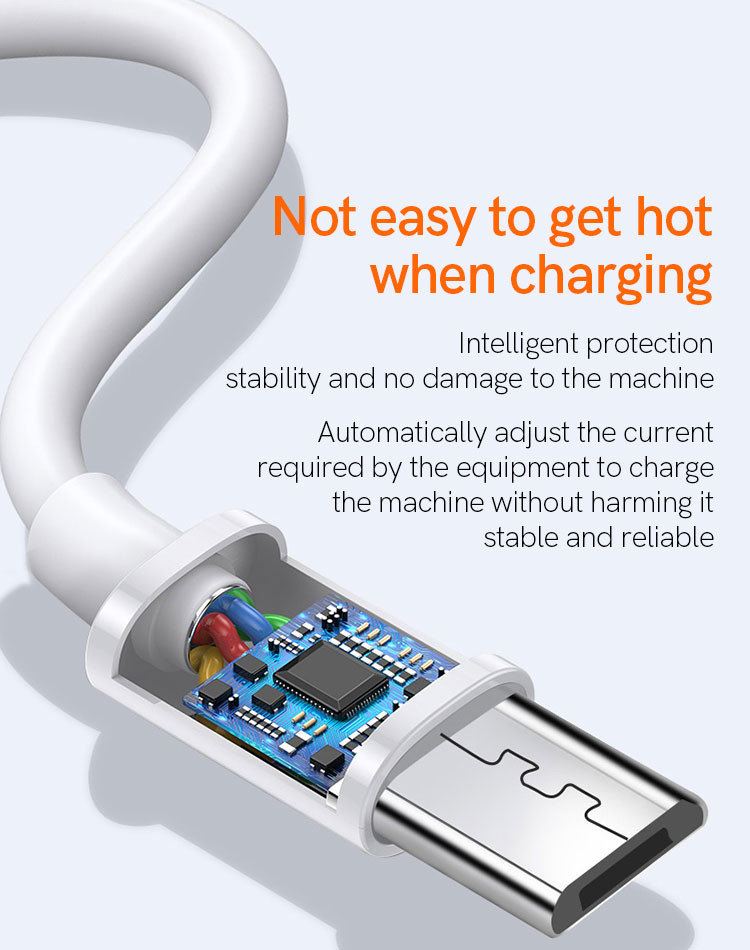 OD 3.5mm Micro USB Charging Cord Fast Charging Micro USB Cable 34g