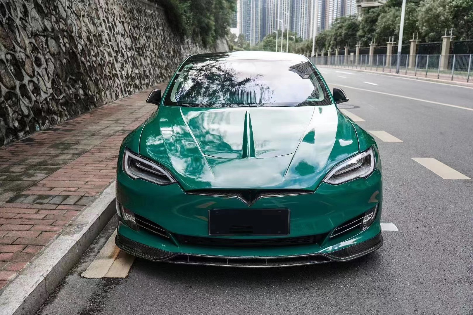 Model S Tesla Body Kit 2017 - 2019 Rear Bumper Spoiler Hood Engine