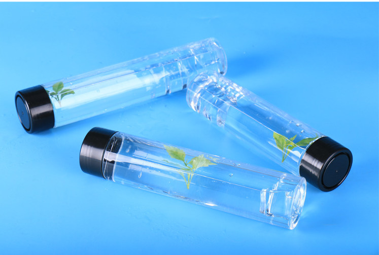 Cylinder 49mm 350ml Screw Cap Disposable Juice Bottles