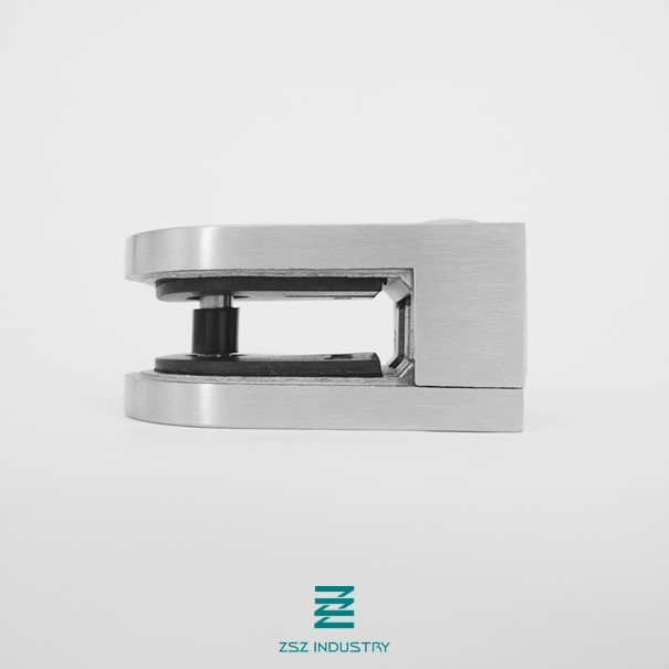 Stainless Steel Balustrades Glass Railing Clamps D Model Silver Color H45mm X W63mm