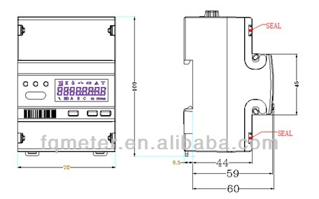 CE Certified EM427 120V Single Phase Digital Watt-Hour Meter with 0-999999.99 Range