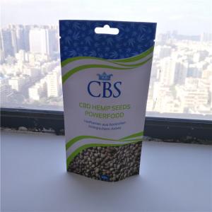 China Matte White Hemp Seeds Resealable Packaging Bags , Plastic Pouch Packaging on sale