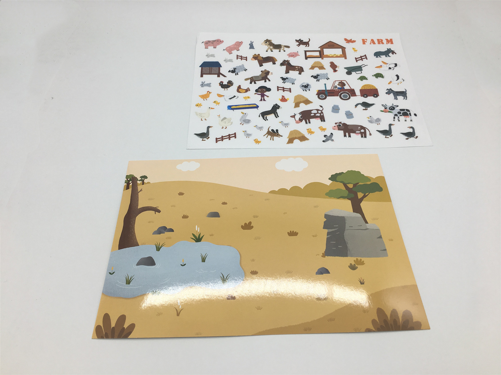 DIY Hand Make Cartoon Stickers For Kids Reusable / Clear Waterproof PVC Sticker