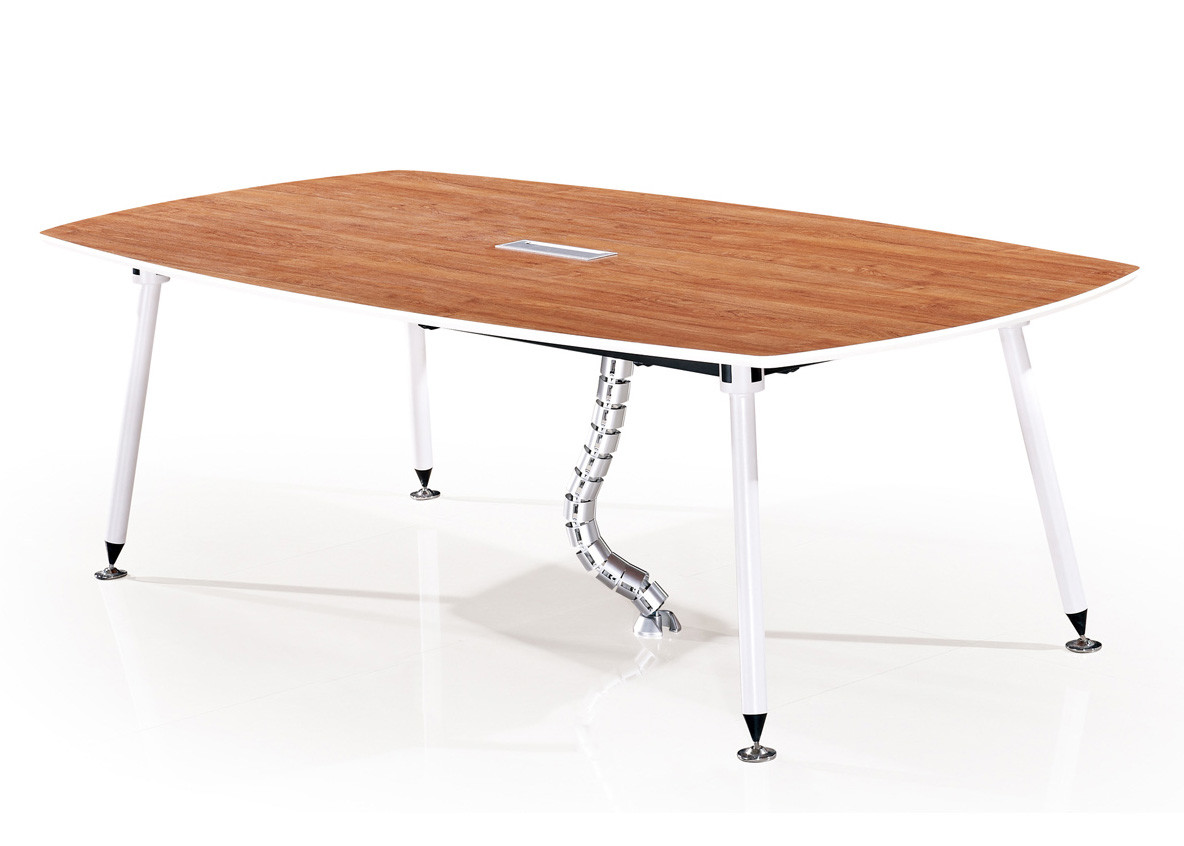 Metal Leg Design Melamine Conference Table K/D Structure Good Appearance