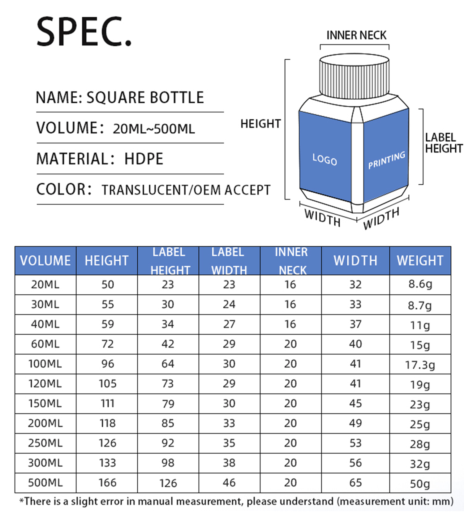 250ml Small HDPE Square Brown Reagent Bottle For Industrial Chemical Liquid
