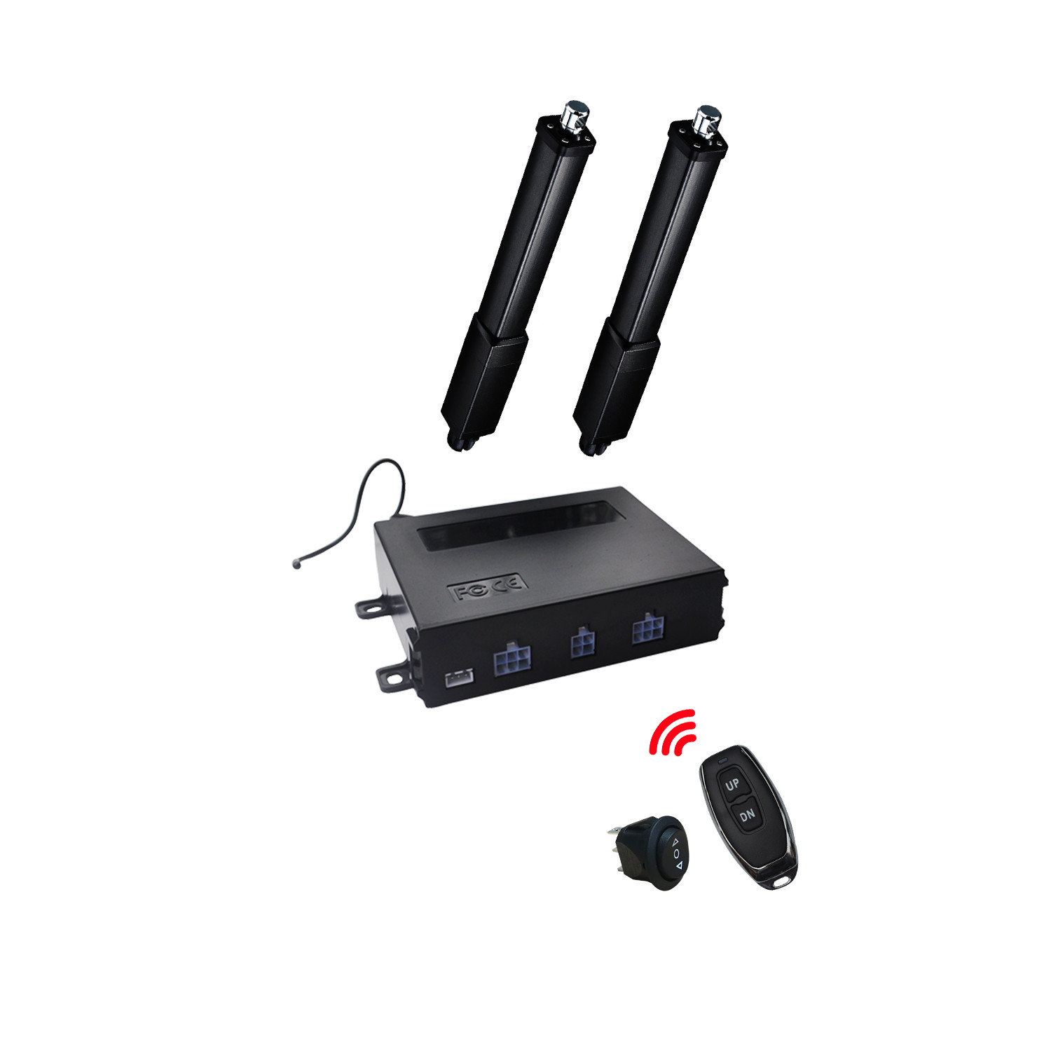 Two Programmable Synchronized Hall Effect Sensor Linear Actuators IP54 With Controller