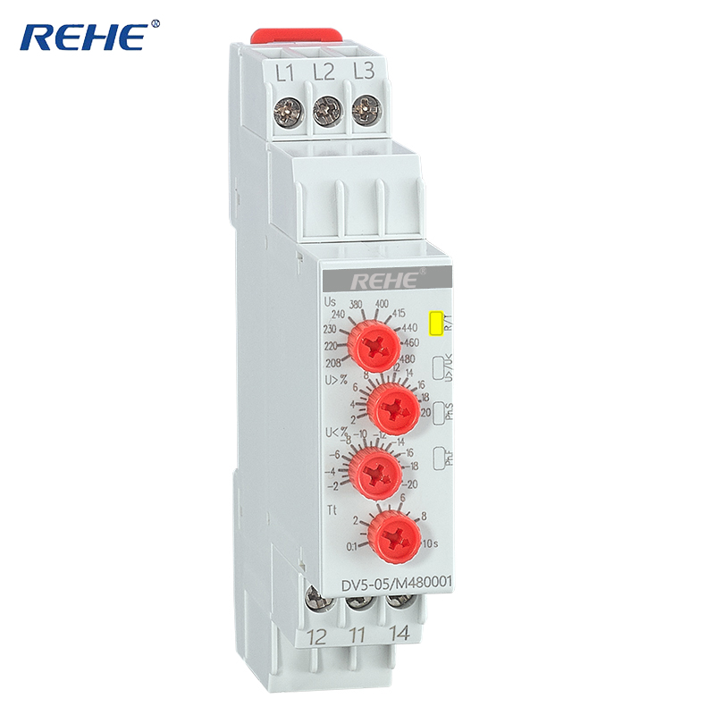 DV5-05 Din Rail Overvoltage Phase Loss Sensor Relay Auto Voltage Monitoring