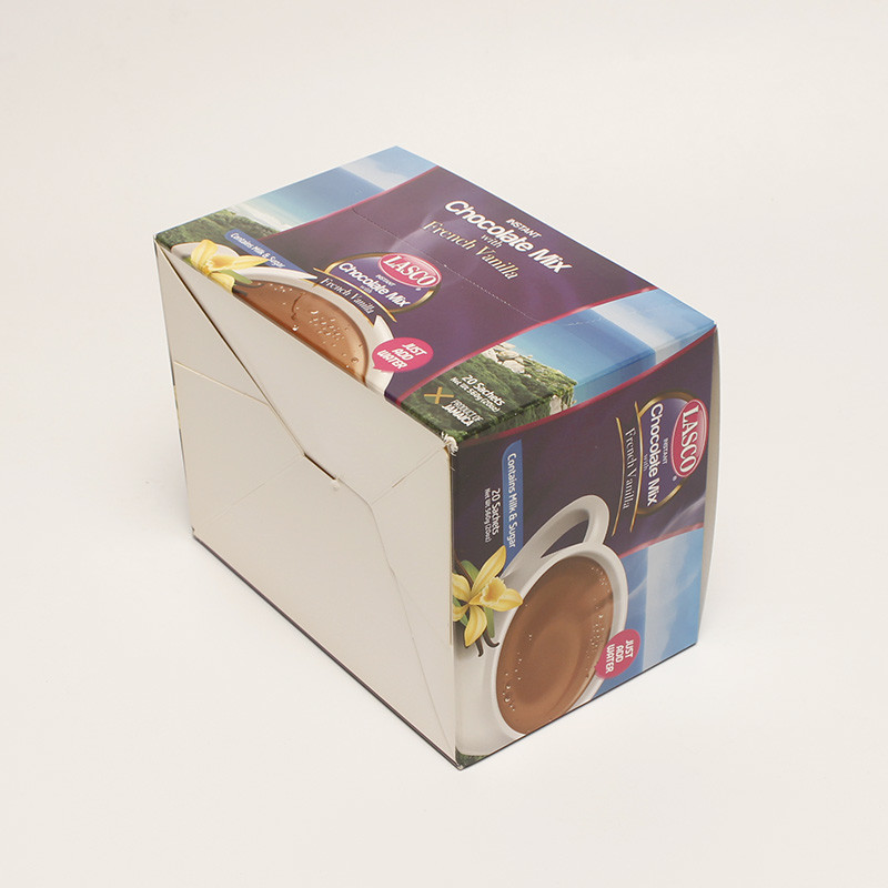 Folding Disposable Food Packaging Box Custom Printed Rectangular Snack Container