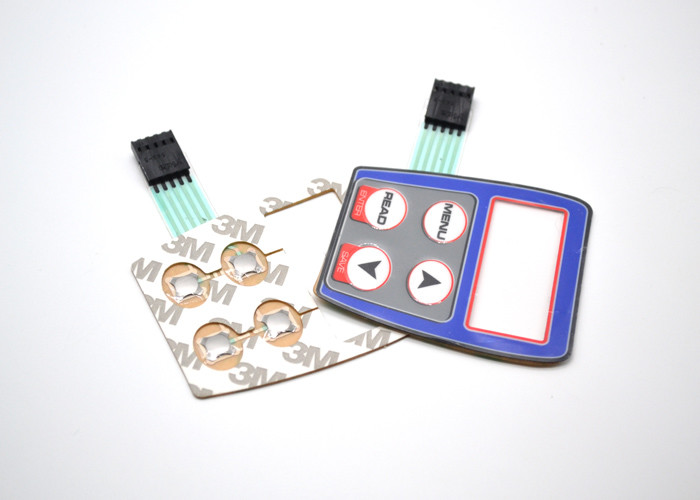 Embossing Keys Membrane Touch Switch With 4 Metal Dome ISO9001 Certification